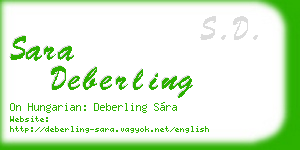 sara deberling business card